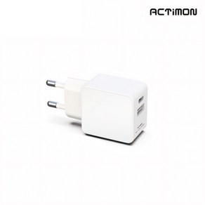 엑티몬 10.5W 저속 충전기 C+USB 2포트 무선이어폰 에어팟 버즈 CtoC 케이블, 1개, MON-10.5W-CU-T1 케이블 미포함