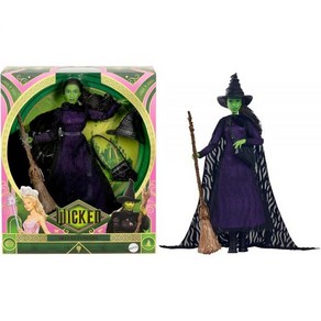 Mattel Univesal Wicked Deluxe Elphaba 패션 인형 및 액세서리 영화에서 영감을 받은 룩 땋은 머리카락과 포즈를 취할 수 있음