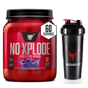 BSN 노익스플로드 포도맛 60서빙 + Bucked up 쉐이커 700ml 증정, 1개, 1.11kg