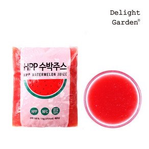 [딜라잇가든]냉동HPP수박주스(수박100%착즙) 1kg 땡모반, 1개