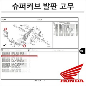 슈퍼커브 21- 발판 고무 좌우공용