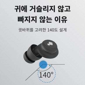 노이즈랩 소음방지 귀마개 층간소음 차단 수면용 이어플러그 취침용 실리콘 귀마게 귀르가즘, 스모키그레이, 1개