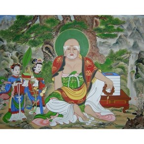 불교 나반존자 탱화 부처님 보살 큐빅 비즈 만들기 공예 보석십자수 재료 세트, 90x70cm 전체 원형 큐빅, 1개, 90x70cm 전체 원형 큐빅