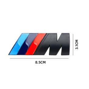 자동차 3D 후면 트렁크 엠블럼 배지 로고 자동차 스티커 BMW F10 F20 F30 E90 F80 F87 X1 X2 X3 X4 X5m X6m M2 M3 M4 M5 M6, [04] black big