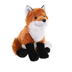 귀여운 붉은 여우 FOX 동물 모형 길이 32cm 봉제 인형 애착인형 꿈꾸는다락방, 브라운, 1개