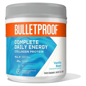 Bulletpoof 올인원 데일리에너지보충제 비타민 미네랄 바닐라맛 콜라겐프로틴보충제 파우더 17.8oz 1개, 505g