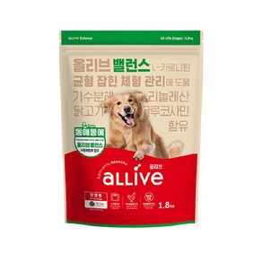 밸런스 1.8kg 장건강 프로바이오틱스 10억 사료 sty*172FJ, 1개