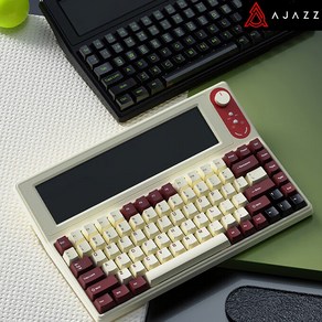 [성의샵] AJAZZ AKP846 유선 기계식 게이밍 키보드 Gasket구조 10.1인치 터치스크린PC연동OK QMK/VIA지원 타입선분리OK 스텔회전버튼 전키핫스왑DIY 최신상, AKP846유선무광버전-블랙, 선물축