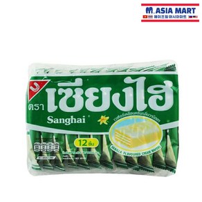 태국 과자 상하이 Sanghai 바닐라 크림 웨이퍼 72g 웨하스 / VANILLA FLAVOURED CREAM WAFERS, 1개