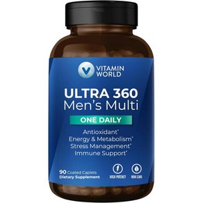 비타민월드 ULTRA360 남성 멀티비타민 원데일리 Vitamin Wold Men's Ulta 360 Multivitamin One Daily, 1개, 90정