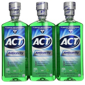 액트 구강청결제 민트 Act Anticavity Fluoride Mouthwash Mint 18 fl oz