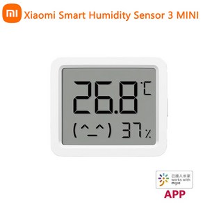 XIAOMI Mijia 스마트 온도 습도 센서 3 미니 블루투스 전기 디지털 습도계 습도 측정기 Mi Home APP 작동, 01 1pc, 1개