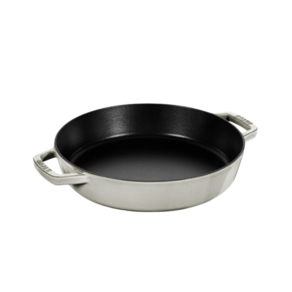 스타우브 STAUB 더블 핸들 프라이팬 26cm 화이트 트러플 무쇠 주물 밥솥, 1개