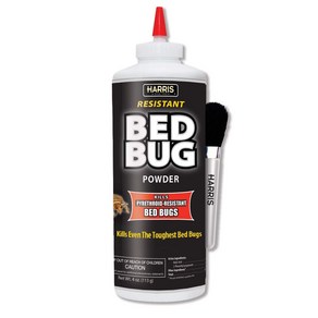 HARRIS Bed Bug Kille Powde 4oz with Application Bush HARRIS 빈대 킬러 파우더 4온스 도포 브러시 포함, 1개, 113g