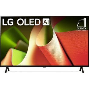 LG 77인치급 올레드 B4시리즈 스마트TV 4K 프로세서 평면화면 매직리모트 AI 탑재 OLED77B4 PUA 2024, 65 Inch, TV Only