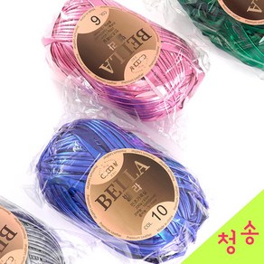 [청송뜨개실] (3시이전 당일발송) 벨라 뜨개실 200g (5+1덤) 인조가죽실 여름 가방실 코바늘실 망스티치실 메탈실 메탈릭실 메탈사 메탈 벨라실, 1개, 02.흑니켈