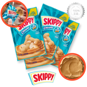 스키피 오리지널 크리미 피넛 버터 8파우치 개별포장 휴대용 땅콩 잼 SKIPPY, 1박스, 261g