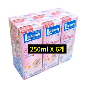 [루츠팜]태국 두유 락타소이 콜라겐 250mlX6개 lactasoy 콜라겐 락타소이두유, 6개, 250ml