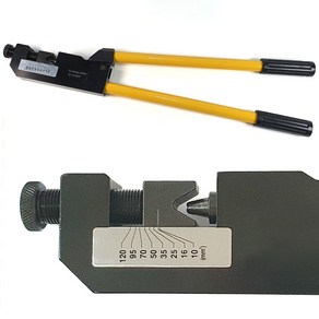 DIY 압착기 터미널 단자 슬리브 압착 공구 0AWG 50SQ 8G~0/4AWG 10~120mm(SQ), 1개