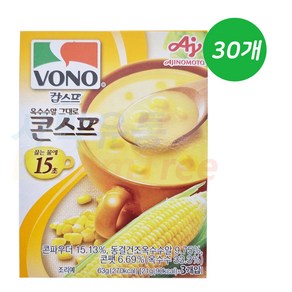 보노 VONO 옥수수알 그대로 콘스프 63g (21gx3봉), 30개