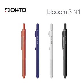 OHTO Blooom 3in1 블룸 멀티펜 4색 오토 멀티펜, 블루, 1개