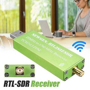 USB 어댑터 RTL-SDR RTL2832U + R820T2 1PPM TCXO TV 튜너 스틱 수신기, Geen, 1개