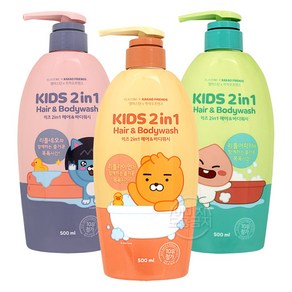 (주)엘지생활건강 엘라스틴 카카오키즈 샴푸&바디워시 2in1 500ml x 3개