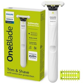 필립스 Noelco 노렐코 원블레이드 개인용 바디 그루머 트리머 면도기, 1 Count (Pack of 1)_Oneblade I, Oneblade Intimate