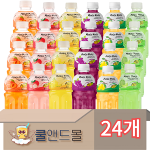 [쿨앤드몰] 모구모구 6종혼합 (복숭아+리치+파인애플+포도+망고+멜론), 320ml, 24개