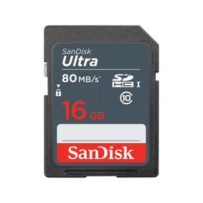 샌디스크 울트라 80MB s SD 카드 SDSDUNS-016G-GN3IN, 16GB, 1개