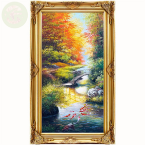 단풍 풍경 구어도 전체보석십자수 집에서취미, 60x110cm