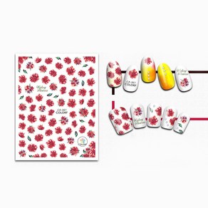 클래식네일 카네이션 네일스티커 젤네일아트재료, 1개, 레드(427)