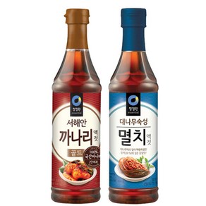 청정원 까나리 액젓 500g 1개 + 멸치액젓 500g 1개, 1세트