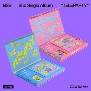 [특전 공식 포토카드 추가 증정] 부석순 싱글2집 랜덤1종 TELEPARTY / 포토북+미니북3+핀뱃지+스티커6+가사지+포토카드2+ID카드+접지포스터+스티커봉투