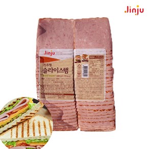 [먹깨비네] 진주햄 슬라이스햄1kg 샌드위치용 토스트용, 1kg, 5개