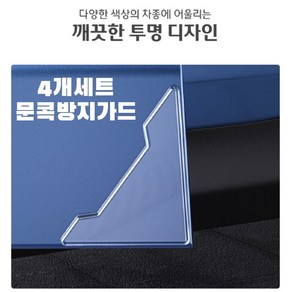 [살롱앙드레] 문콕방지가드 자동차 흠집방지 도어 실리콘 패드 4개, 1세트, 투명