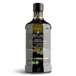 Atlas 냉압착 모로코 엑스트라 버진 올리브 오일 폴리페놀 리치 모로코산 EVOO 단일, 1개, 500ml