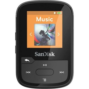 샌디스크 16GB 클립 스포츠 플러스 MP3 플레이어 블루 블루투스 LCD 화면 FM 라디오 SDMX28016GG46B