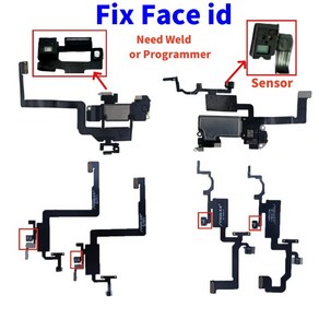 상단 전면 이어 스피커 폰 12 프로 맥스 X XS 11 이어피스 페이스 ID 센서 근접 소형 헤드셋 부품 1 개, 10.XS no speake