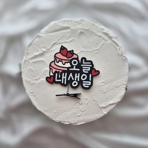 토퍼리공방 생일머리핀 토퍼 오늘내생일 파티용품 기념일 축하, 1개, 케이크