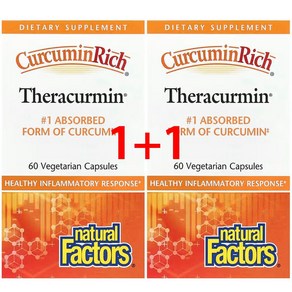 내츄럴 팩터스 커큐민 테라규민 1+1 60정 2개 고약사 약들약, 2세트
