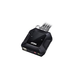 ATEN 2포트 USB 4K HDMI 케이블 KVM 스위치 CS22H