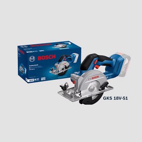 BOSCH 보쉬 18V 충전 원형톱 GKS18V-51, 1개, 본품(배터리없음)