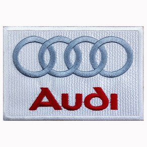 와펜 D751 - 아우디 Audi 화이트(대) 마크 패치 와펜