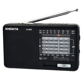 카드 DSPMP3 휴대용 음악 TF AM XHDATA 라디오 미니 플레이어 USB FM 라디오 포켓 밴드 슬롯 12 D328 리시버 및 FM 라디오 SW, 1) Black, 1.Black