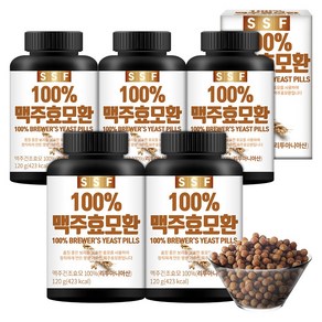 순수식품 국산 맥주효모환 맥주효모, 120g, 5개