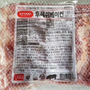 에쓰푸드 에스푸드 후레쉬 베이컨 B 비정형 1kg, 1개