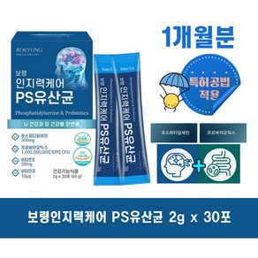 기억력쏙쏙 PS 유산균 두뇌건강 집중력 케어, 60g