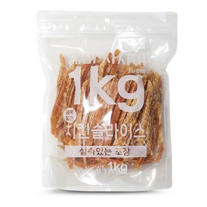 테비사사미 치킨슬라이스 1kg 대용량 강아지간식, 1개, 치킨