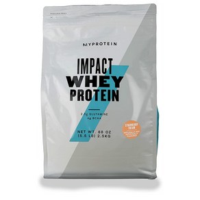 MyPotein 마이프로틴 Impact Whey 프로틴 파우더 딸기 크림 100회, 2.5kg, 1개